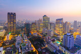 Fototapeta Londyn - Bangkok skyline business district.