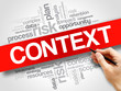 Context word cloud, business concept