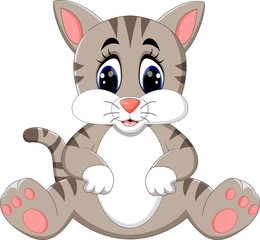 Wall Mural - illustration of Cute cat cartoon