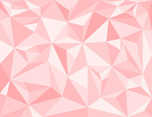 Low Poly Style Vector, Pink Low Poly Design,  Abstract Low Poly Background Vector, Geometric Pink Background With Triangular Polygons.