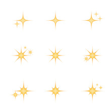 Set Of Star Icon Vector Isolated On White Background. Emoji Vector. Bright  Smile Icon Set. Emoticon Icon Web.