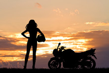 Woman Motorcyclist