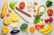 Healthy Breakfast Food, Vegetables and Fruits
