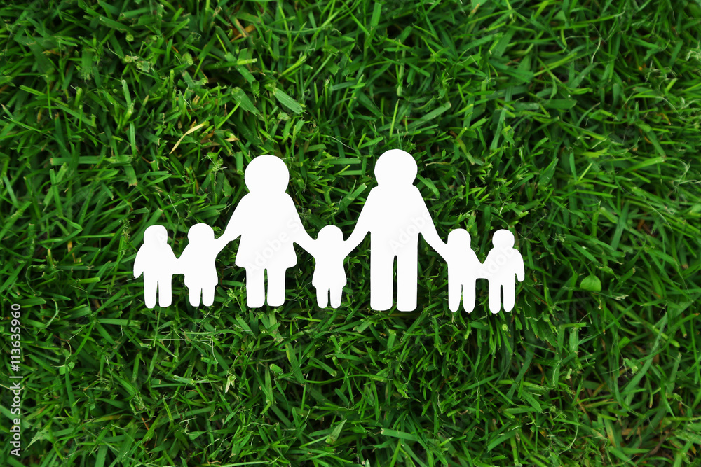 Wooden family shape. Love and relationships concept