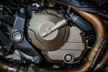Close Up Photo Of Motorcycle Engine