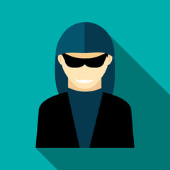 Poster - Hacker icon, flat style