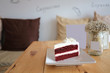 Red velvet Cake , selective focus.