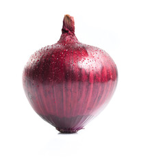 Wall Mural - Red onions isolated on white background