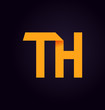 © riedjal - TH Two letter composition for initial, logo or signature.