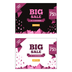 Canvas Print - multipurpose banner design in dark and white background