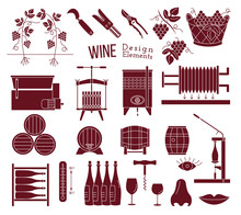 Wine Making And Wine Tasting Design Elements