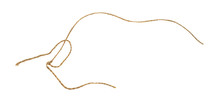 Knotted String On A White Background