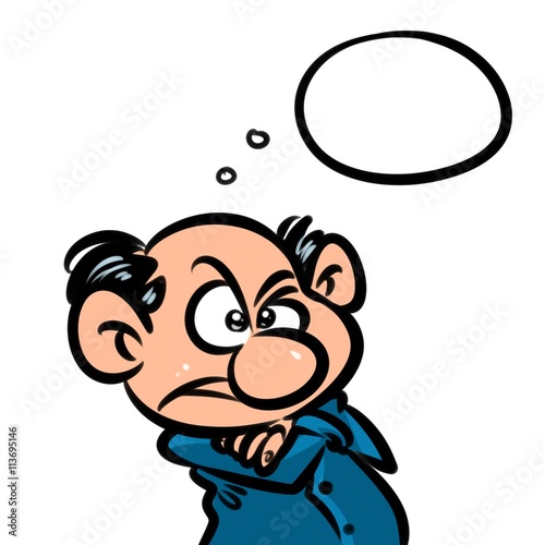 Grumpy man character cartoon illustration isolated image character ...