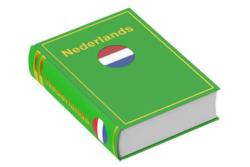 Poster - netherlandish language textbook, 3d rendering