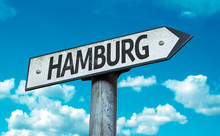 Hamburg Road Sign In A Concept Image