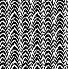 Tribal seamless pattern in black and white color