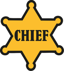 Poster - Chief star - sheriff sign