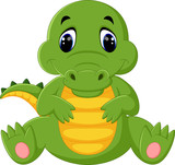 Fototapeta Dinusie - cute crocodile cartoon