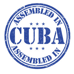 Wall Mural - Assembled in Cuba stamp