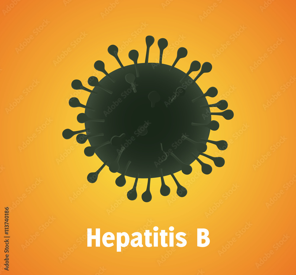 hepatitis b virus single isolated with text vector graphic Stock Vector ...