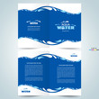 © vectorboom - brochure design template booklet water aqua splash drops blue