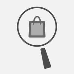 Poster - Isolated magnifier icon with a shopping bag