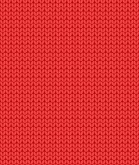 simple seamless knitting red pattern, vector background