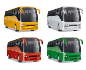 new modern comfortable city buses