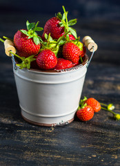 Wall Mural - fresh strawberry on the table