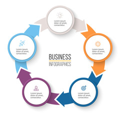 Wall Mural - Circular arrows for infographics.