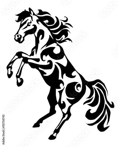 Tribal Horse Rearing Up Buy This Stock Vector And Explore Similar Vectors At Adobe Stock Adobe Stock