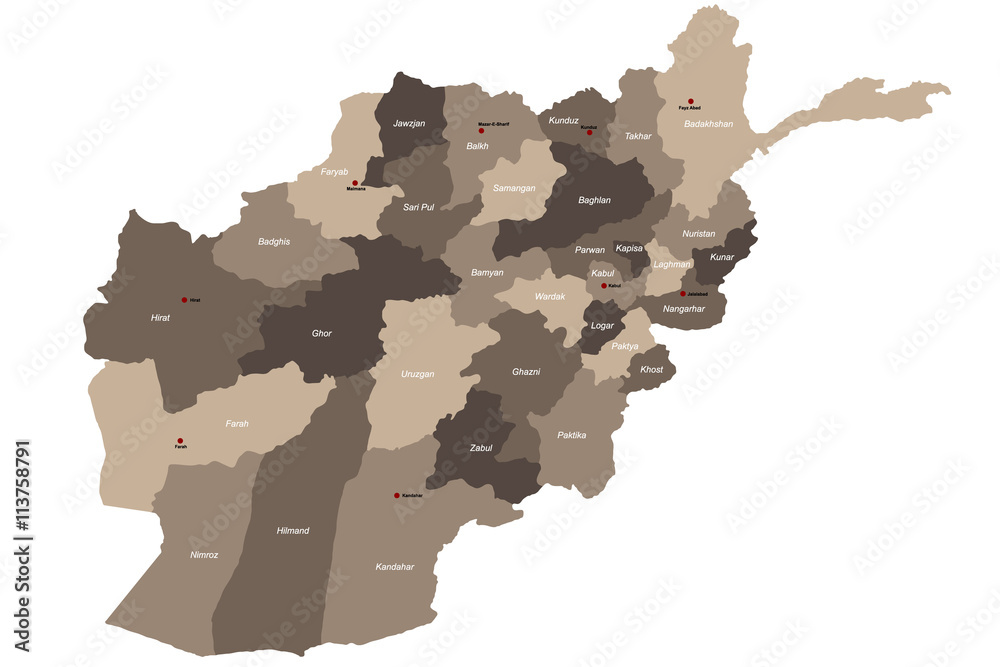Large and detailed map of Afghanistan