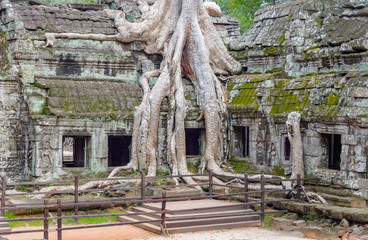 Wall Mural - Temple detail at Ankor Thom