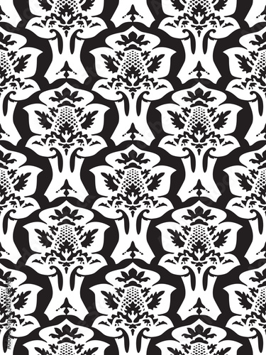 Wrapping Floral Foliage Damask Seamless Wallpaper For Website
