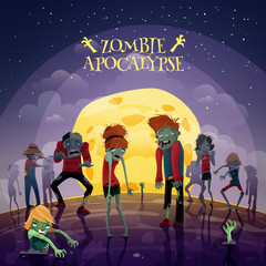 Sticker - Zombie Apocalypse Background 