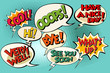 © studiostoks - Set of retro comic bubbles pop art phrases