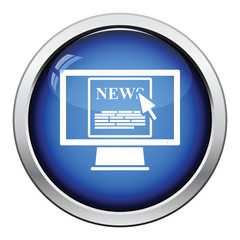 Sticker - Monitor with news icon