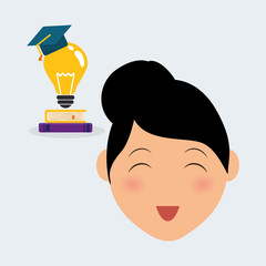 Education design. University icon. Colorfull and isolated illust