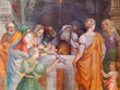 CREMONA, ITALY - MAY 24, 2016: The fresco of Presentation in the Temple in Chiesa di Santa Rita by Giulio Campi (1547).