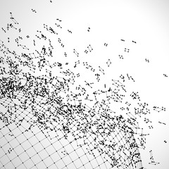 Aufkleber - Exploded grid made of connected dots