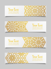 Wall Mural - Set of banners with traditional ornament