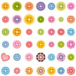 big set of colorful sewing buttons