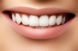 Beautiful smile of young fresh woman with great healthy white teeth