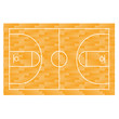 Basketball field, court, yard, FIBA, infographics, horisontal