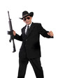 © pepscostudio - Full length shot of a mobster in black suit