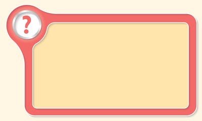 Poster - Vector frame for your text and question mark