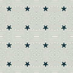 Poster - geometric seamless pattern with stars