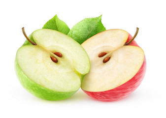 Leinwandbilder - Two isolated apple halves