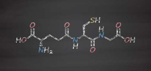 Wall Mural - Glutathione (reduced glutathione, GSH) endogenous antioxidant molecule.