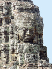 Poster - sculpture detail at the Bayon temple